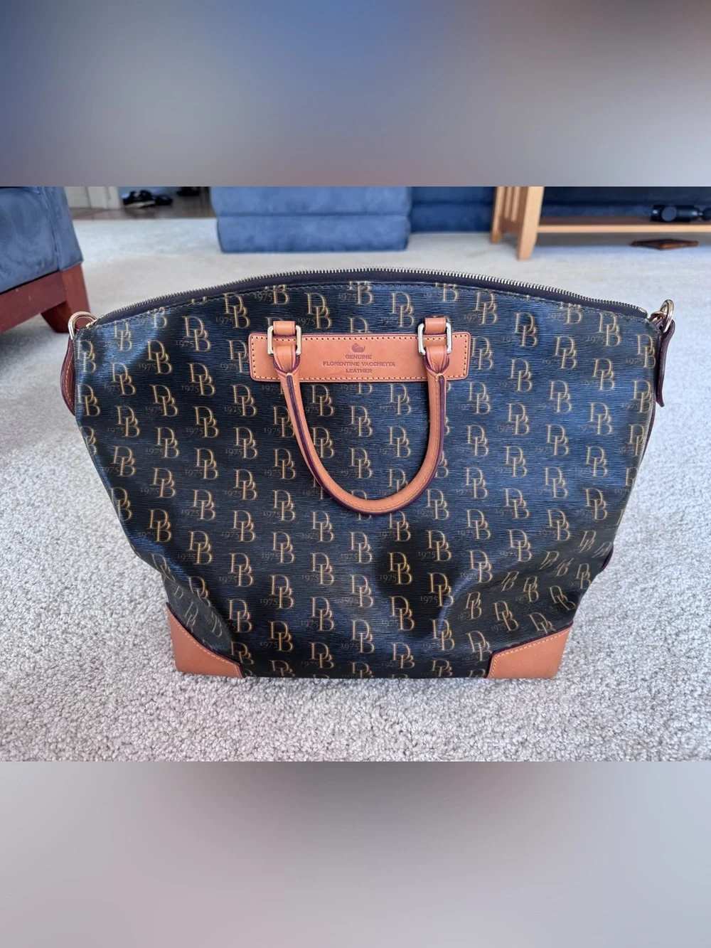 DOONEY & BOURKE DB Monogram Coated Canvas Satchel & Matching Wallet